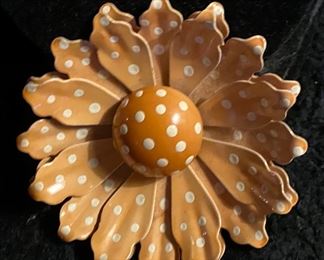 Costume Jewelry Vintage Large Polka Dot Broach $20