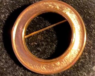 Costume Jewelry Circle Broach $6