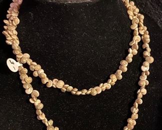 Costume Jewelry Hand Crafted Sea Shells Necklace $3