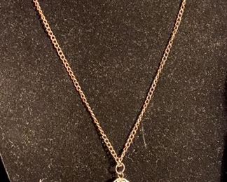 Costume Jewelry Plastic Crystal Like Hanging Pendant on Chain Necklace $6