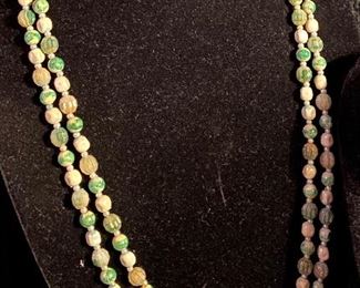 Costume Jewelry Blue Green Turquoise Beads Necklace $4