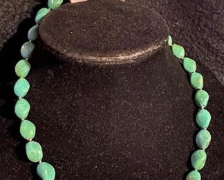 Costume Jewelry Turquoise Colored Necklace with Earrings $14