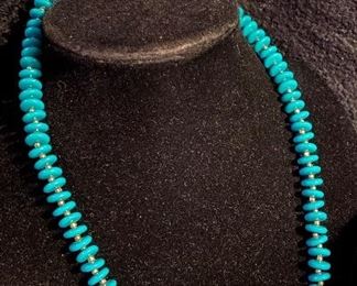 Costume Jewelry Turquoise Colored Necklace with Earrings $12