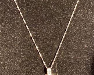 Costume Jewelry Synthetic Ruby with CZ Stones Electroplated Chain $120