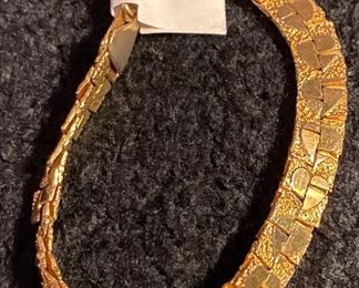 Costume Jewelry Gold Nugget Style Bracelet $16