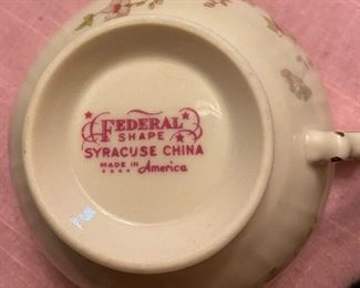 Stansbury Federal Shape Syracuse China this Set Not Sold Individually Sold as a Complete Set $320