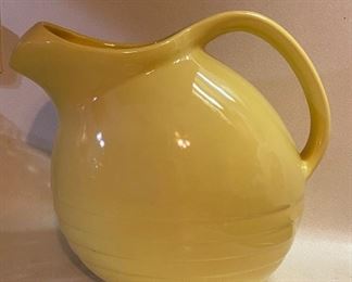 Vintage Ceramic Yellow Ball Jug with Ice Lip $40.00