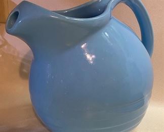Vintage Ceramic Blue Ball Jug with Ice Lip $40.00