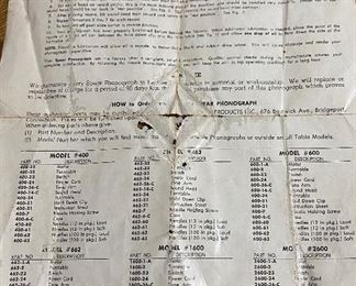 Vintage Lionel Spear Electronic Phonograph Nursery Rhymes $35