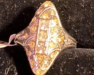 Costume Jewelry Ladies Dinner Ring Electroplated $60