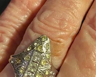 Costume Jewelry Ladies Dinner Ring Electroplated $60