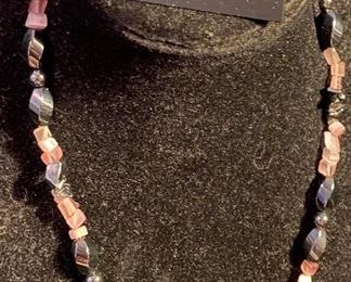 Costume Jewelry Quartz Style Stones & Polished Stone that is Magnetic Necklace $12