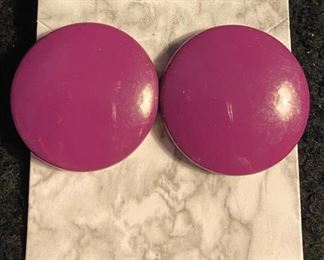 Costume Jewelry Round Purple Pierced Ears Earrings $2