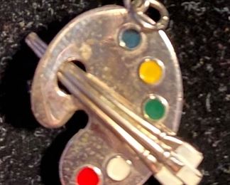 Sterling Charm/Pendant Artist Pallet $24