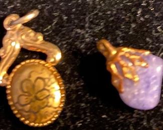 Charm Polished Stone $6, Gold Plated Charm/Pendant $10
