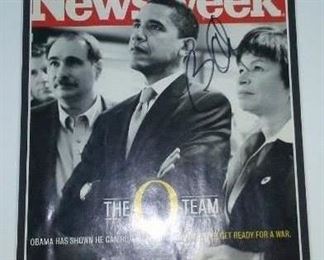 REAL !!! Signed Obama  Newsweek Framed  2008   $250