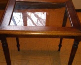 English  Antique $95 small glass side table 