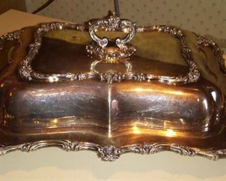 Admiral  Serving Dish Large ...Silver plate  $75