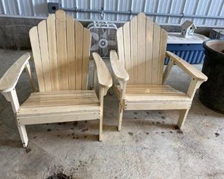 2 Outdoor Adirondack Chairs,