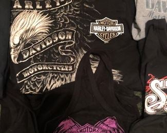 #37
Women’s Harley Davidson shirts 
$15 each