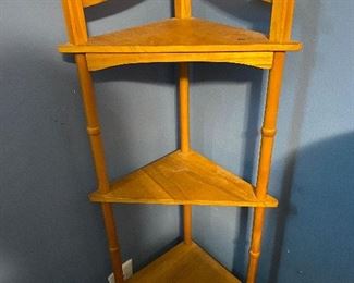 Wood corner shelf stand
About 4ft
25.00