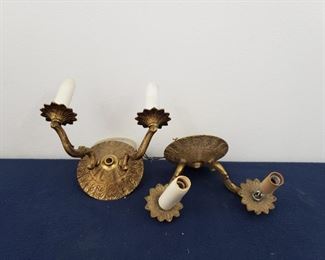 Pair of Unique Brass Sconces https://ctbids.com/#!/description/share/365990