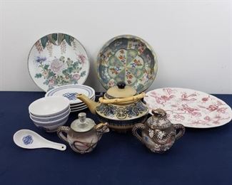 Decorative Plate and Tea Lot with Dragons! https://ctbids.com/#!/description/share/365997