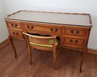 Vintage Writing Desk with Matching Chair https://ctbids.com/#!/description/share/366133