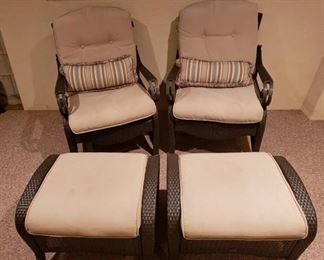 Hampton Bay Outdoor Wicker Chairs & Footrests https://ctbids.com/#!/description/share/365934