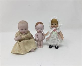 3 Small Porcelain Dolls https://ctbids.com/#!/description/share/370750