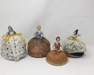 Assortment of 4 Vintage Pincushion Dolls https://ctbids.com/#!/description/share/373480