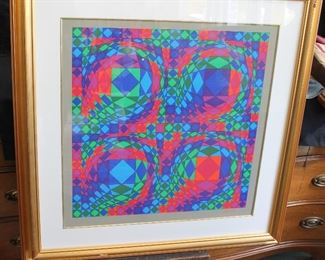 Vasarely "Quadrature C" $325