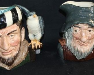 Royal Doulton Toby Character Mugs, L to R:  8" The Falconer - $35; 8" Rip Van Winkle - $40
***Please note:  California sales tax will be charged on all purchases unless you have a valid California resale certificate on file with us.***
