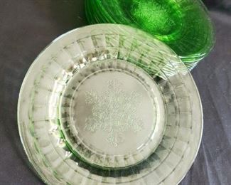 Green Anchor Hocking Block Optic Snowflakes dinner plates (set of 10) - $20
***Please note:  California sales tax will be charged on all purchases unless you have a valid California resale certificate on file with us.***
