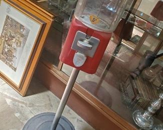 Vintage Oak Mfg. Inc. gumball machine on stand with key (6”w x 6”d x 40”h) - $125
***Please note:  California sales tax will be charged on all purchases unless you have a valid California resale certificate on file with us.***
