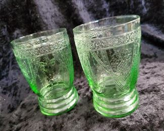 Federal Glass Co. 1930s Depression Glass Lovebirds tumblers (set of 2)  - $65
***Please note:  California sales tax will be charged on all purchases unless you have a valid California resale certificate on file with us.***
