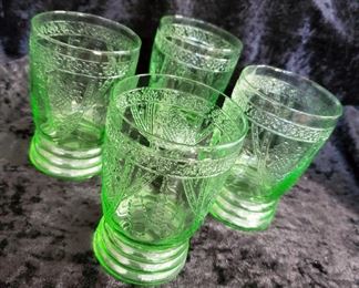 Federal Glass Co. 1930s Depression Glass Lovebirds tumblers (set of 4)  - $125 (5 sets available)
***Please note:  California sales tax will be charged on all purchases unless you have a valid California resale certificate on file with us.***
