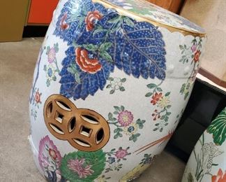Ceramic Asian Garden Seat, 18 1/2" Tall x 14" Wide - $195.  ***Please note:  California sales tax will be charged on all purchases unless you have a valid California resale certificate on file with us.***
