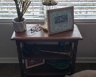 Open 3 wooden shelf table  $55