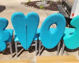 LOVE SHACK CHAIRS 4 for $150