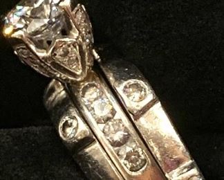 2 Platinum and diamond ring guards