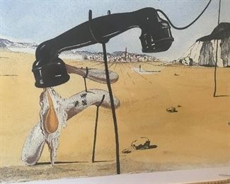 Salvidor Dali.  Artist Proof.  "Melting Telephone".