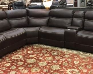 Sectional with two built in recliners