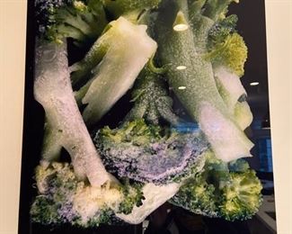Chris Becker Photographer Photos printed on Acrylic
	Frozen Broccoli  24”h x 18” w   $250