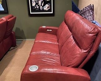 Cinematech Leather Home Theater seating by W. Schillig; motorized, fully operational
	Triple - 80” long
	One piece with double chairs & shared arm- 102” long   $3500 all