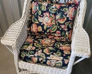Wicker Chair (See Rocker in Lot 142) https://ctbids.com/#!/description/share/371947