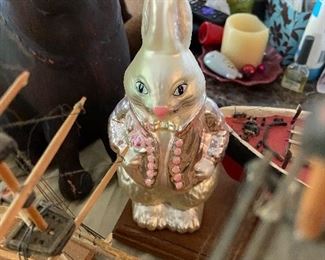 Lot 140 Glass Easter bunny 8” three dollars NOW $2