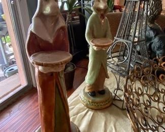 Lot 154 ceramic statue pair signed by the artist 12” $45 NOW $30