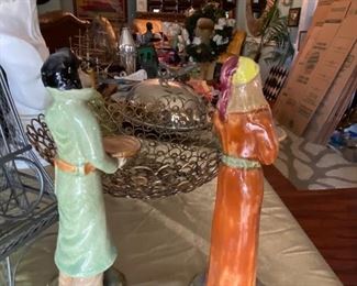 Lot 154 ceramic statue pair signed by the artist 12” $45 NOW $30