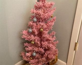 Lot 215 pink Christmas tree 35 inches. $25 NOW $17